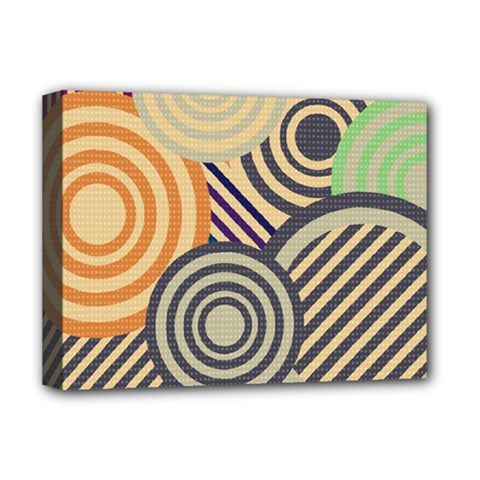 Circular Pattern Deluxe Canvas 16  x 12  (Stretched) 