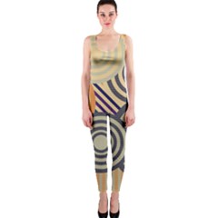 Circular Pattern One Piece Catsuit