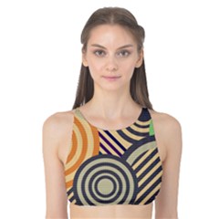 Circular Pattern Tank Bikini Top by designsbymallika