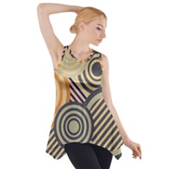 Circular Pattern Side Drop Tank Tunic by designsbymallika