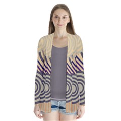 Circular Pattern Drape Collar Cardigan