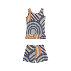 Circular Pattern Kids  Boyleg Swimsuit