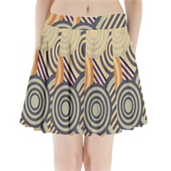 Circular Pattern Pleated Mini Skirt