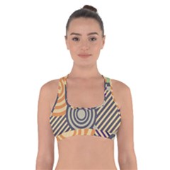 Circular Pattern Cross Back Sports Bra