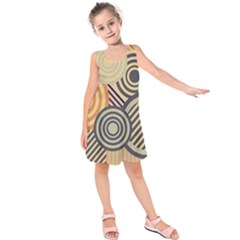 Circular Pattern Kids  Sleeveless Dress