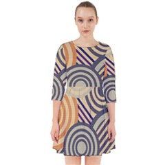 Circular Pattern Smock Dress