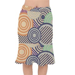 Circular Pattern Short Mermaid Skirt