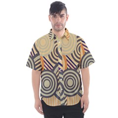 Circular Pattern Men s Short Sleeve Shirt