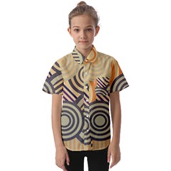 Circular Pattern Kids  Short Sleeve Shirt