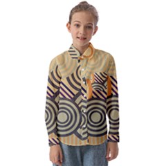 Circular Pattern Kids  Long Sleeve Shirt