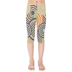 Circular Pattern Kids  Capri Leggings 