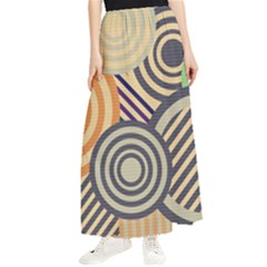 Circular Pattern Maxi Chiffon Skirt