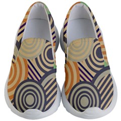 Circular Pattern Kids Lightweight Slip Ons