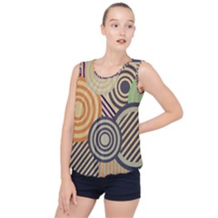 Circular Pattern Bubble Hem Chiffon Tank Top