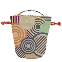 Circular Pattern Drawstring Bucket Bag