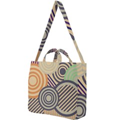 Circular Pattern Square Shoulder Tote Bag