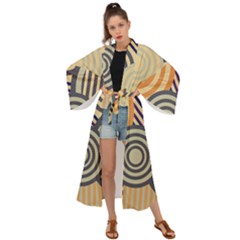 Circular Pattern Maxi Kimono