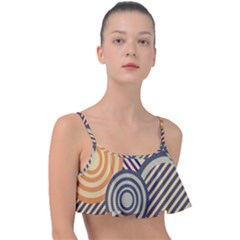Circular Pattern Frill Bikini Top