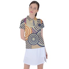 Circular Pattern Women s Polo Tee