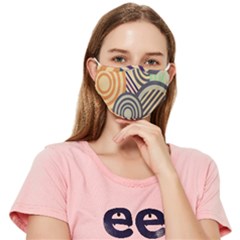 Circular Pattern Fitted Cloth Face Mask (Adult)