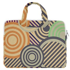 Circular Pattern MacBook Pro Double Pocket Laptop Bag (Large)