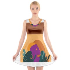 Girl Power V-neck Sleeveless Dress by designsbymallika