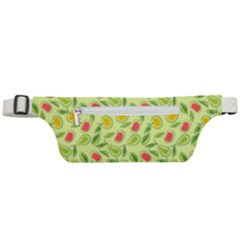Vector Fruits pattern, pastel colors, yellow background Active Waist Bag