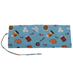 Coffee Time Roll Up Canvas Pencil Holder (s) by SychEva