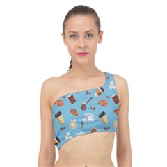 Coffee Time Spliced Up Bikini Top  by SychEva