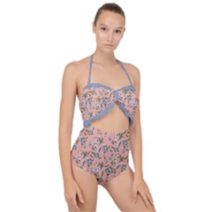 Cb-020 Scallop Top Cut Out Swimsuit