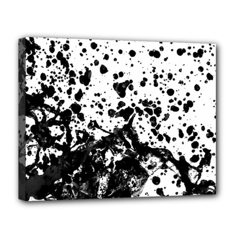 Black And White Abstract Liquid Design Canvas 14  X 11  (stretched) by dflcprintsclothing