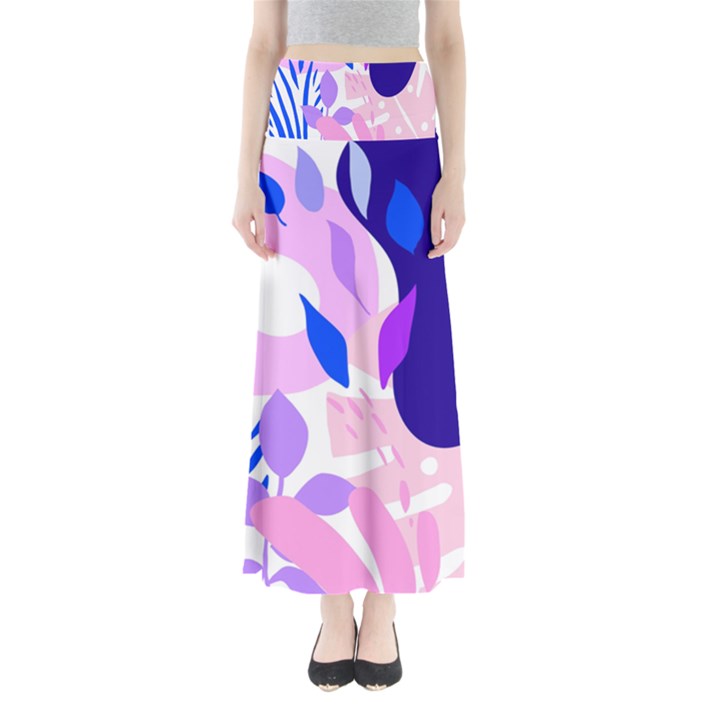 Aquatic Surface Patterns-04 Full Length Maxi Skirt