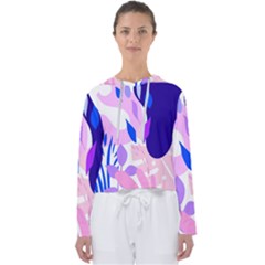 Aquatic Surface Patterns-04 Women s Slouchy Sweat