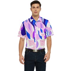 Aquatic Surface Patterns-04 Men s Short Sleeve Pocket Shirt  by Designops73