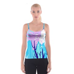 Aquatic Surface Patterns Spaghetti Strap Top by Designops73