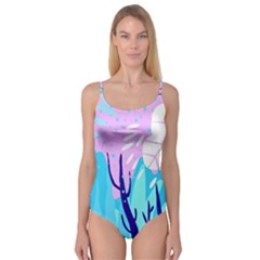 Aquatic Surface Patterns Camisole Leotard  by Designops73