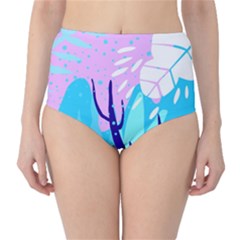 Aquatic Surface Patterns Classic High-waist Bikini Bottoms by Designops73