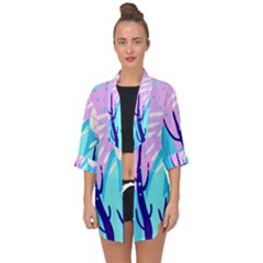 Aquatic Surface Patterns Open Front Chiffon Kimono by Designops73