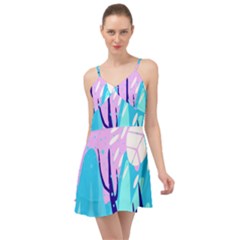 Aquatic Surface Patterns Summer Time Chiffon Dress by Designops73