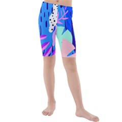 Aquatic Surface Patterns Kids  Mid Length Swim Shorts by Designops73