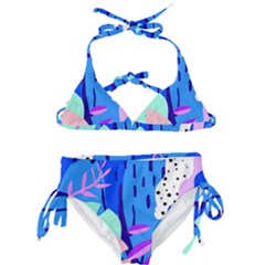 Aquatic Surface Patterns Kids  Classic Bikini Set by Designops73