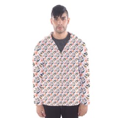 Pink Floral Love Men s Hooded Windbreaker by designsbymallika