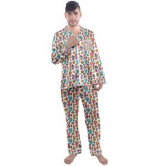 Cactus Love Men s Long Sleeve Satin Pajamas Set by designsbymallika