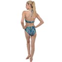 Turquoise and blue  Plunging Cut Out Swimsuit View2