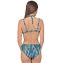 Turquoise and blue Double Strap Halter Bikini Set View2