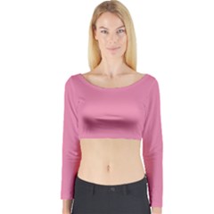 Aurora Pink Long Sleeve Crop Top by FabChoice