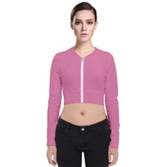 Aurora Pink Long Sleeve Zip Up Bomber Jacket