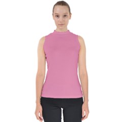 Aurora Pink Mock Neck Shell Top