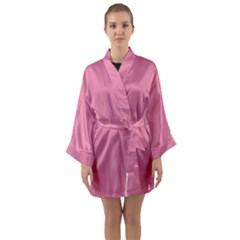 Aurora Pink Long Sleeve Satin Kimono