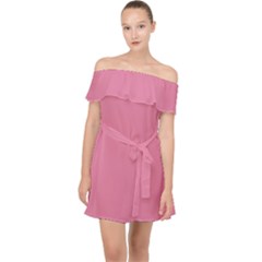 Aurora Pink Off Shoulder Chiffon Dress